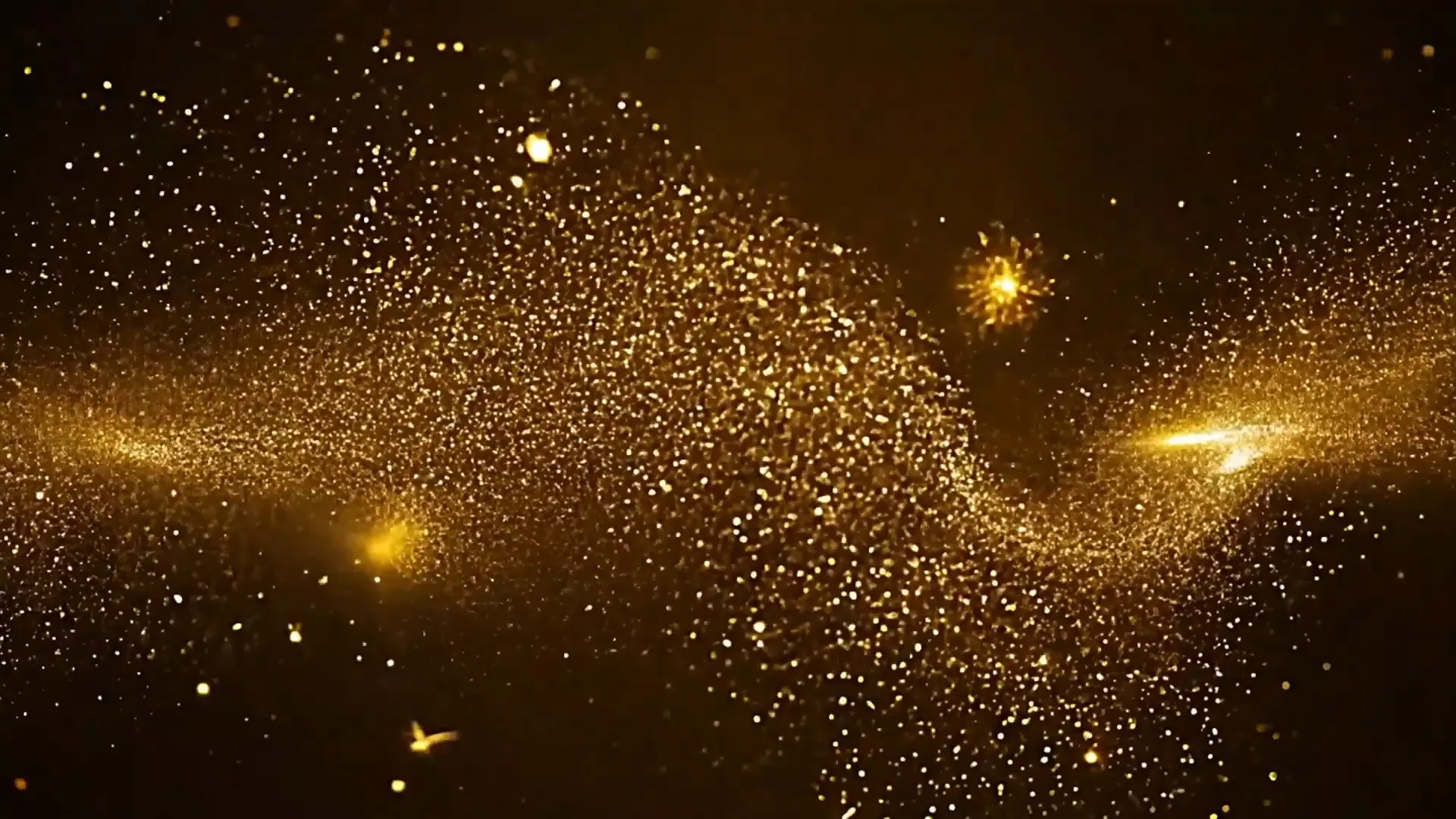 Elegant Gold Particle Transition for Video Titles